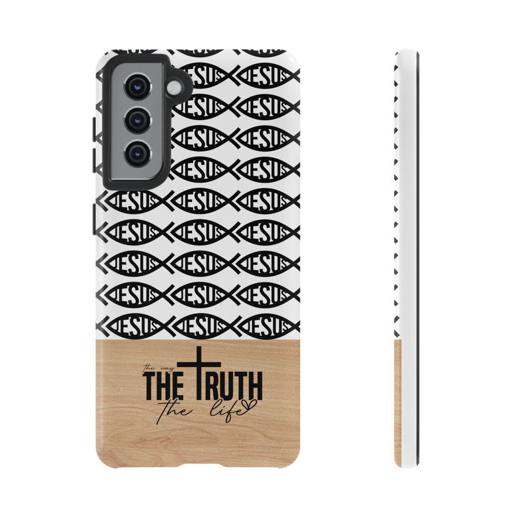 John 14:6 The Way The Truth The Life iPhone Samsung Galaxy Google Pixel Premium Christian Phone Case