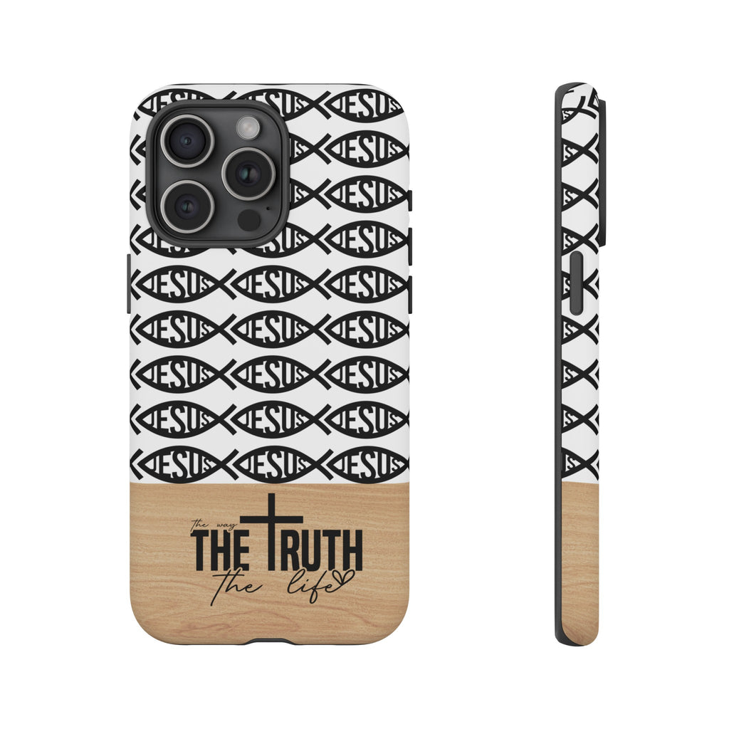 John 14:6 The Way The Truth The Life iPhone Samsung Galaxy Google Pixel Premium Christian Phone Case
