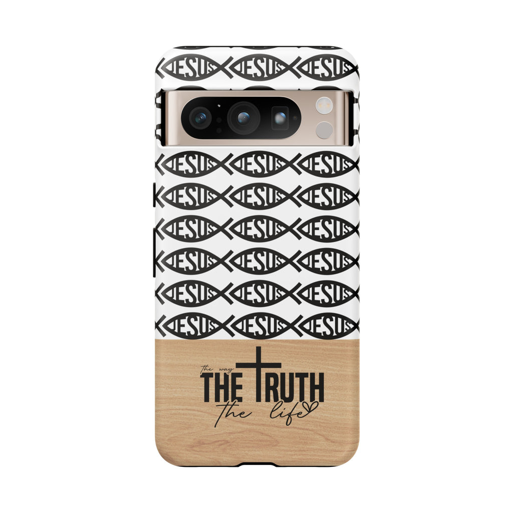 John 14:6 The Way The Truth The Life iPhone Samsung Galaxy Google Pixel Premium Christian Phone Case