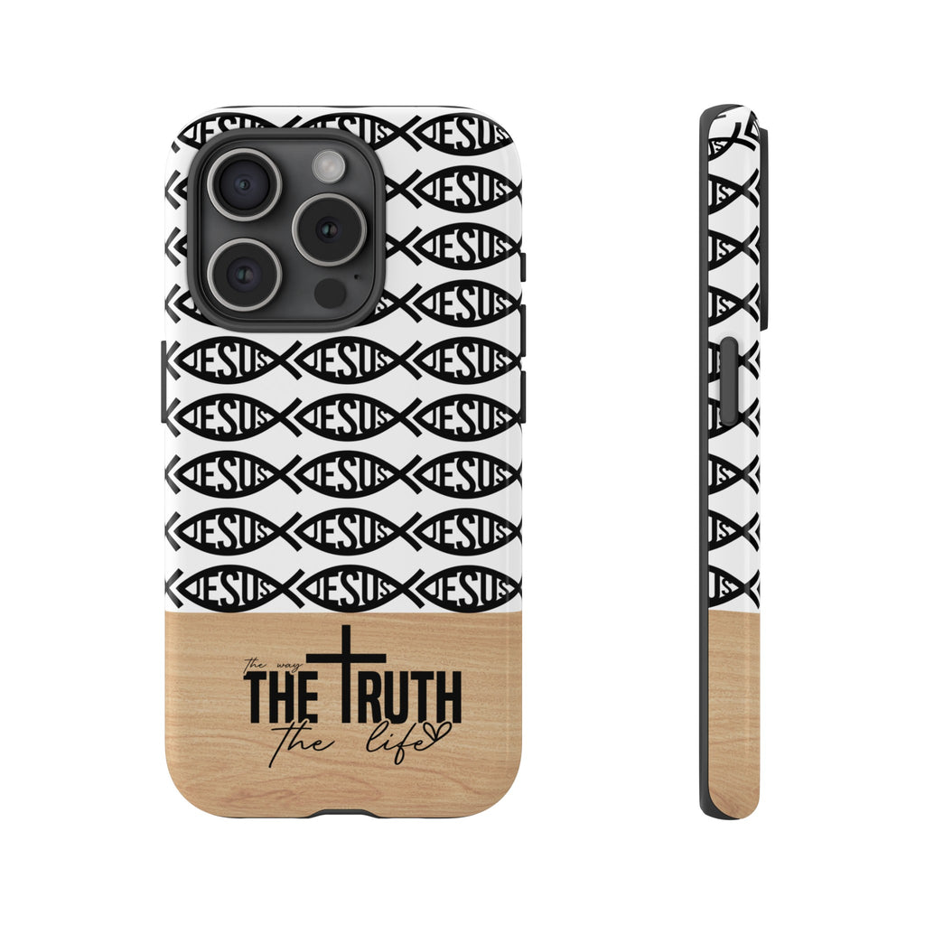 John 14:6 The Way The Truth The Life iPhone Samsung Galaxy Google Pixel Premium Christian Phone Case