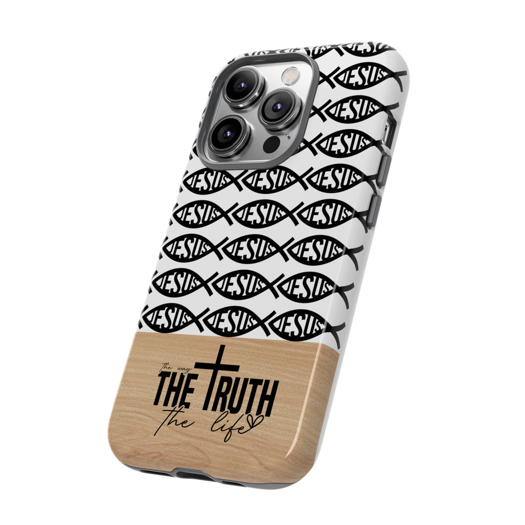 John 14:6 The Way The Truth The Life iPhone Samsung Galaxy Google Pixel Premium Christian Phone Case