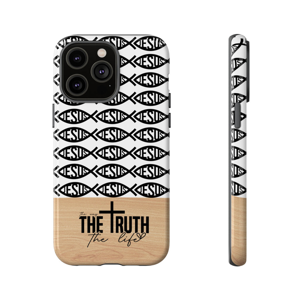 John 14:6 The Way The Truth The Life iPhone Samsung Galaxy Google Pixel Premium Christian Phone Case