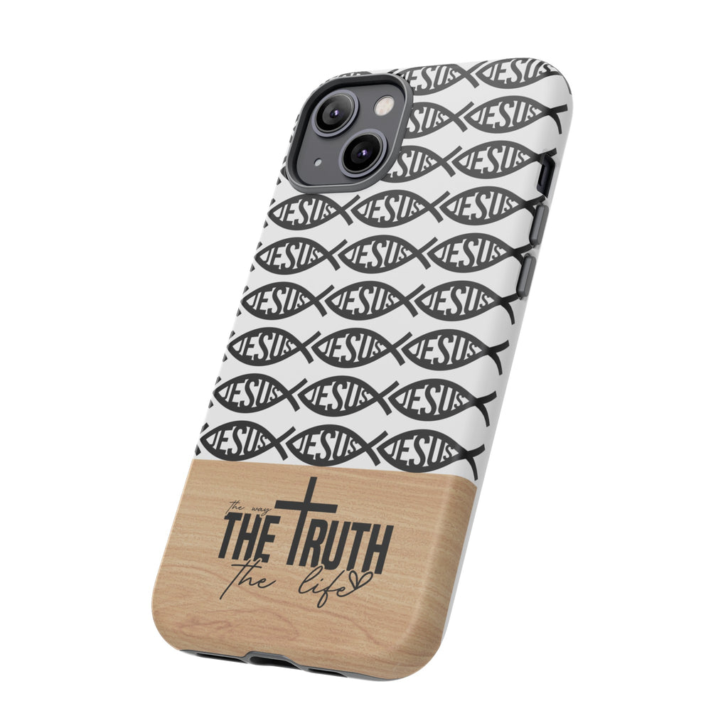 John 14:6 The Way The Truth The Life iPhone Samsung Galaxy Google Pixel Premium Christian Phone Case