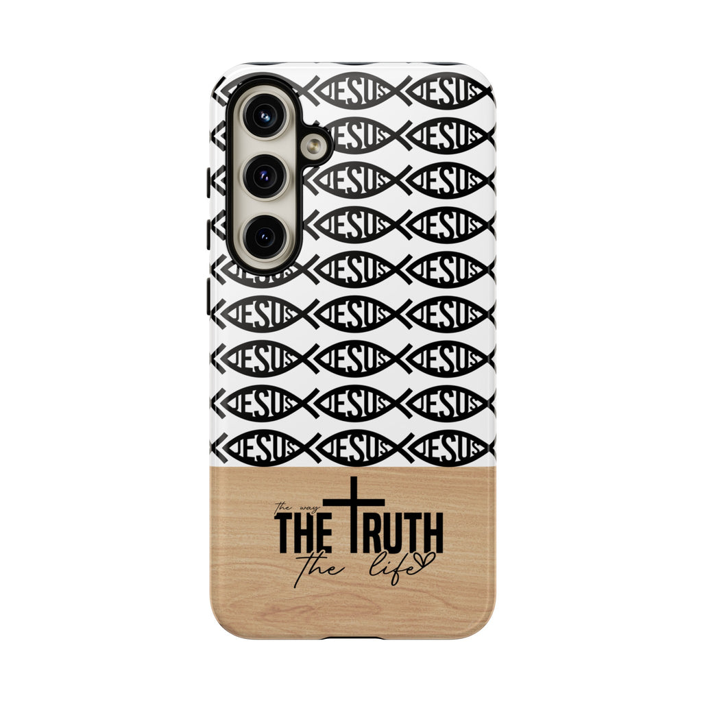 John 14:6 The Way The Truth The Life iPhone Samsung Galaxy Google Pixel Premium Christian Phone Case