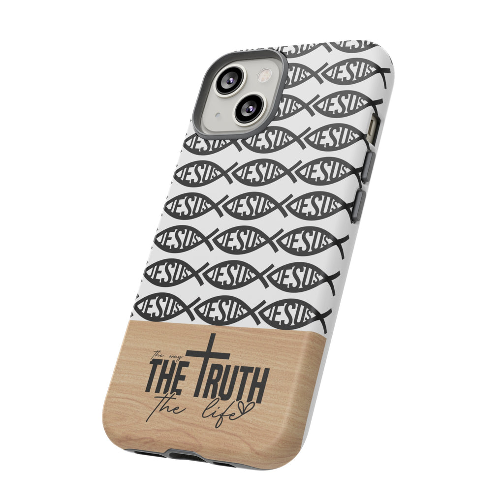 John 14:6 The Way The Truth The Life iPhone Samsung Galaxy Google Pixel Premium Christian Phone Case