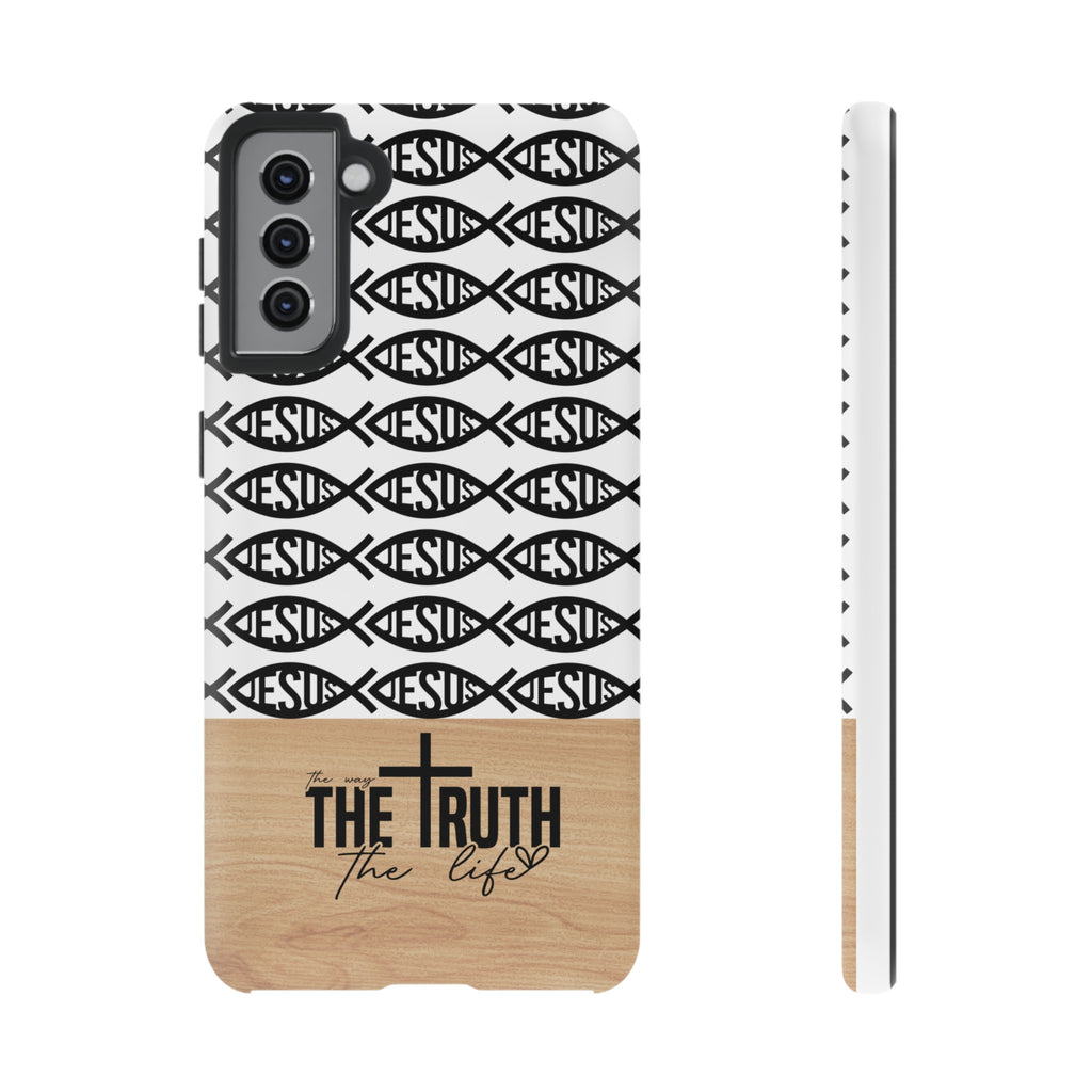 John 14:6 The Way The Truth The Life iPhone Samsung Galaxy Google Pixel Premium Christian Phone Case