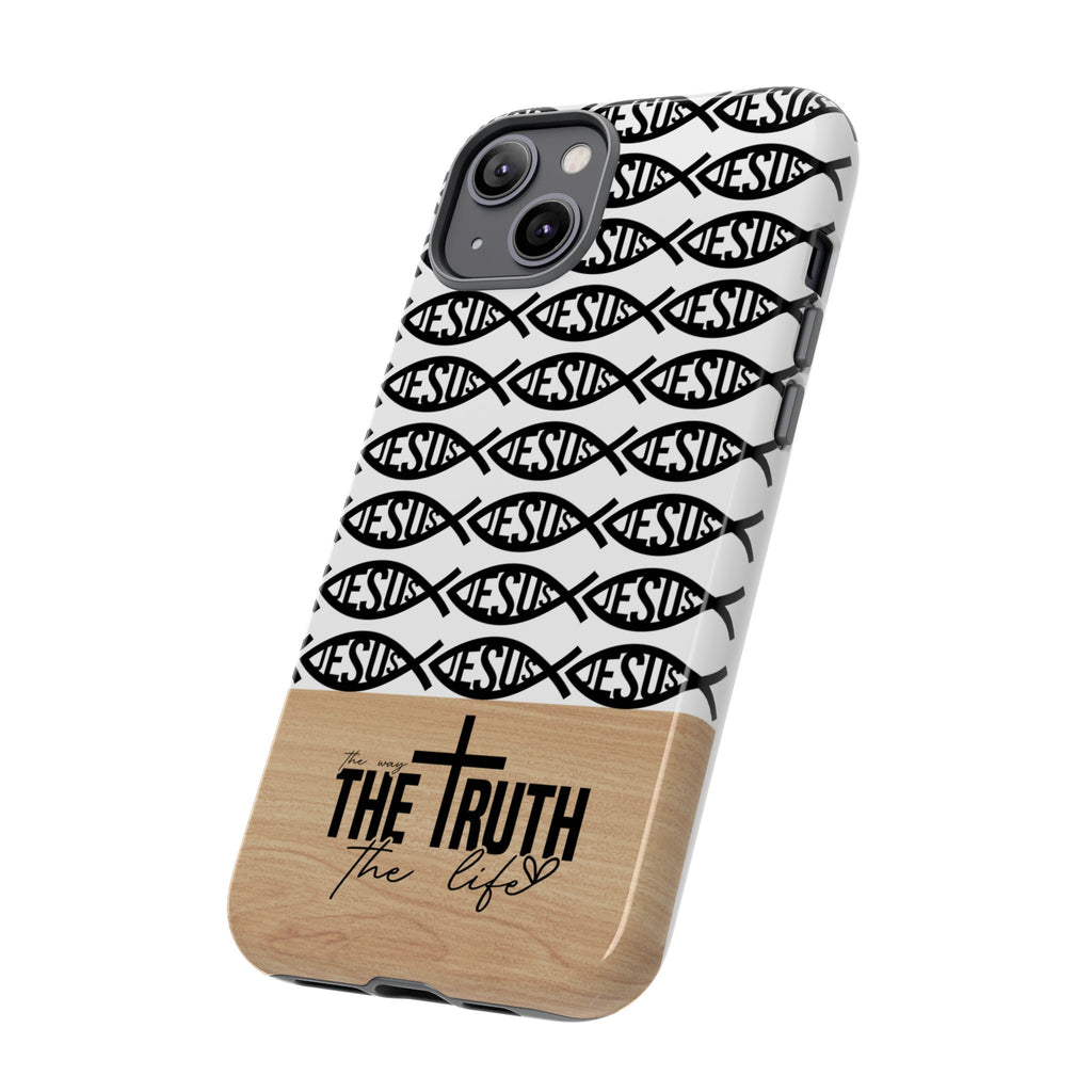John 14:6 The Way The Truth The Life iPhone Samsung Galaxy Google Pixel Premium Christian Phone Case