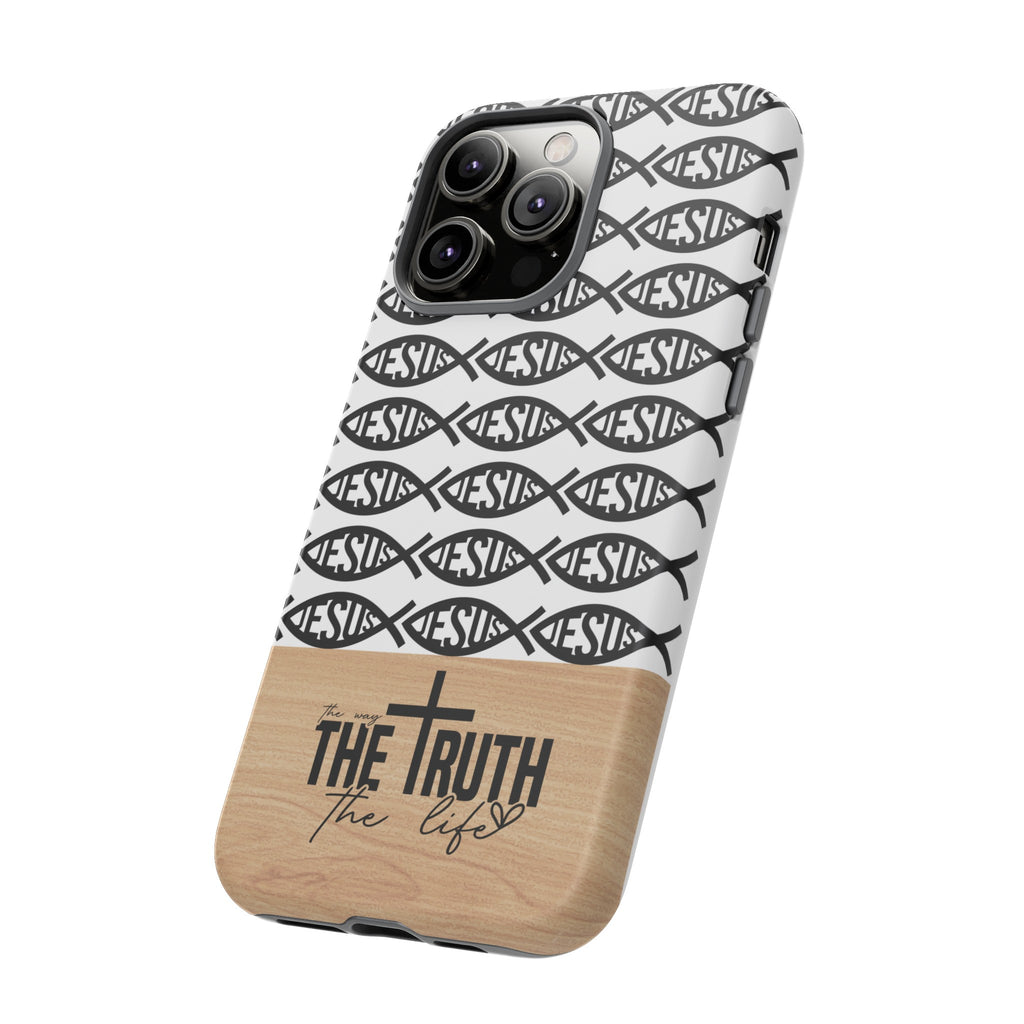 John 14:6 The Way The Truth The Life iPhone Samsung Galaxy Google Pixel Premium Christian Phone Case