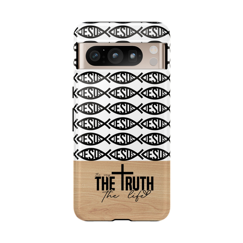 John 14:6 The Way The Truth The Life iPhone Samsung Galaxy Google Pixel Premium Christian Phone Case