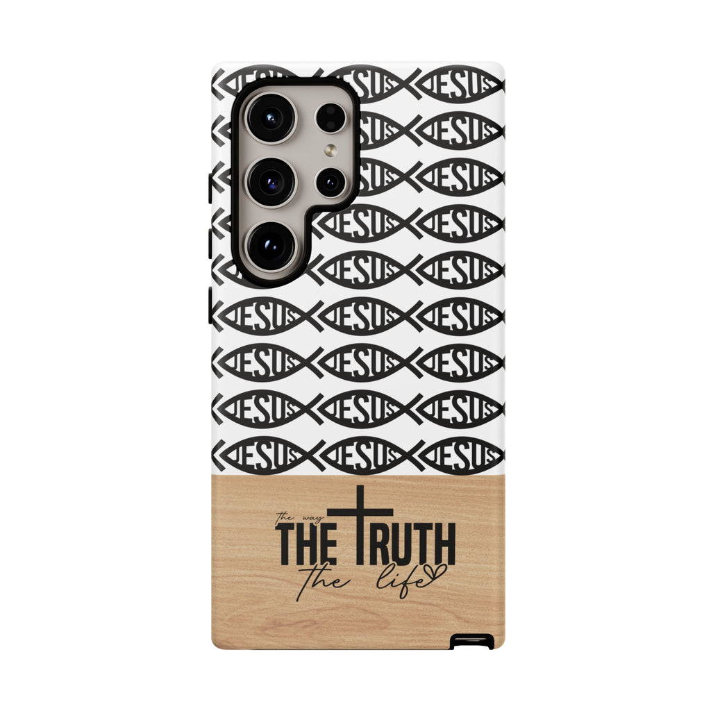 John 14:6 The Way The Truth The Life iPhone Samsung Galaxy Google Pixel Premium Christian Phone Case