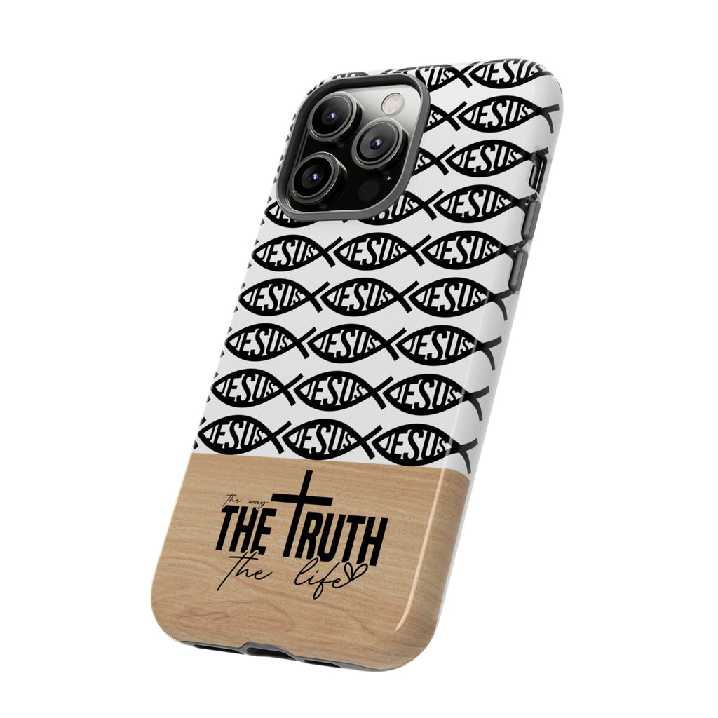 John 14:6 The Way The Truth The Life iPhone Samsung Galaxy Google Pixel Premium Christian Phone Case
