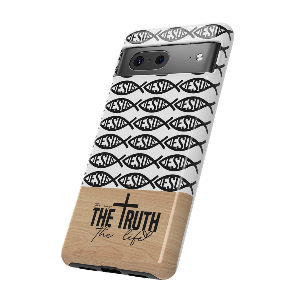 John 14:6 The Way The Truth The Life iPhone Samsung Galaxy Google Pixel Premium Christian Phone Case