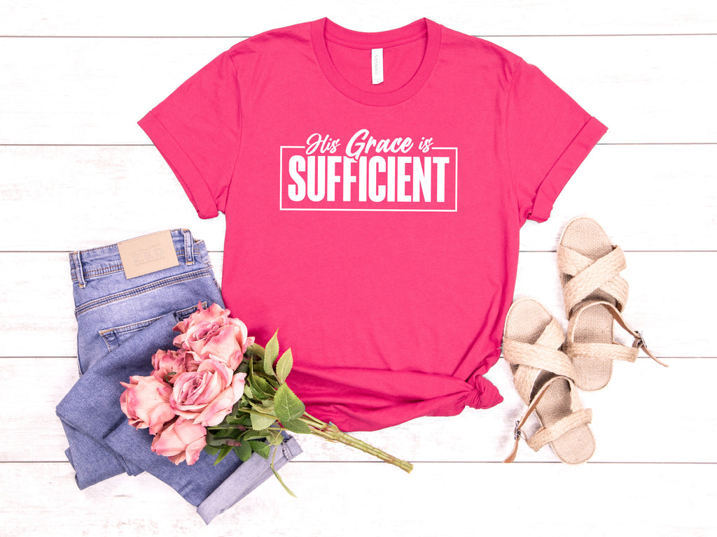 His Grace Is Sufficient Ladies Tees